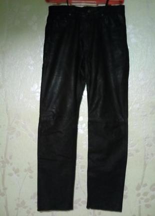 Брюки vera pelle кожа нубук буффало