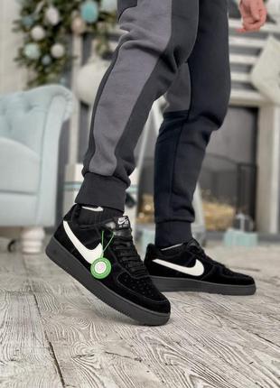 Nike air force black fur❄️ мужские кроссовки найк аир форс зимние