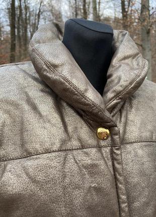 Фірмова тепла стильна шкіряна якісна натуральна куртка2 фото