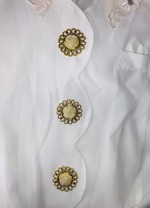 Блузка , кофточка , винтаж , ретро , , японская , уникальная . белая8 фото