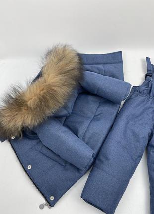 Зимовий комбінезон куртка та штани натуральне хутро песця до -30 морозу1 фото