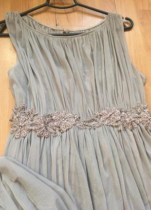 Шикарное серое платье bik bok