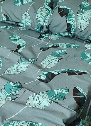 Комплект постільної білизни "пальмовий лист", 💯 бавовна
