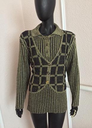 Жіночий светр з люрексом кофта пуловер джемпер великий розмір батал2 фото