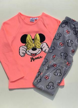 Флисовая пижама для девочки минни маус disney for primark