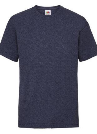 Футболка средней плотности хлопковая детская - 61033-vf темно-синий меланж