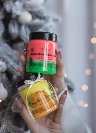 Натуральный антицеллюлитный скраб для лица и тела top beauty