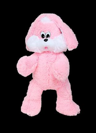 Мягкая игрушка - заяц снежок розовый