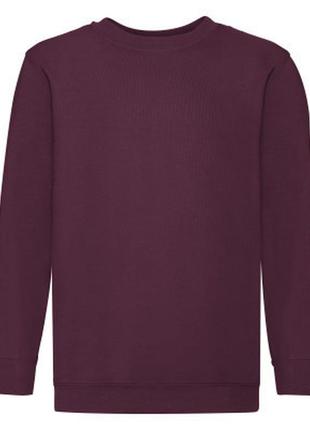 Светр класичний з начосом дитячий - 62041-41 бордовий