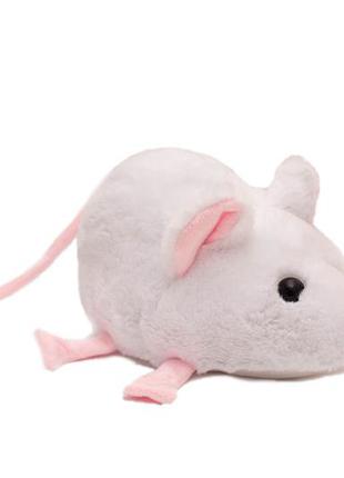 М'яка іграшка миша - 22 см біла3 фото