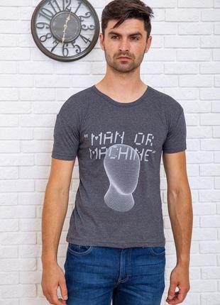 Футболка мужская цвет темно-серый размеры m, l fg_05121_04