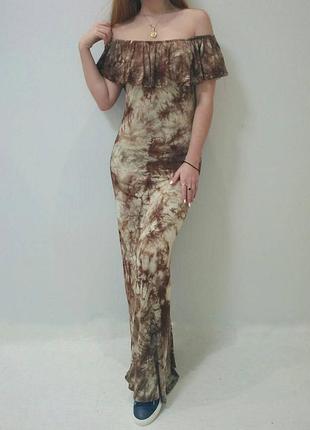 Платье трикотажное принт клякса