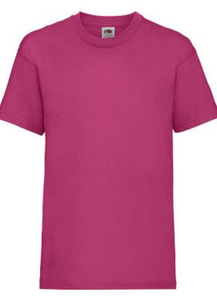 Футболка средней плотности хлопковая детская - 61033-57 малиновая