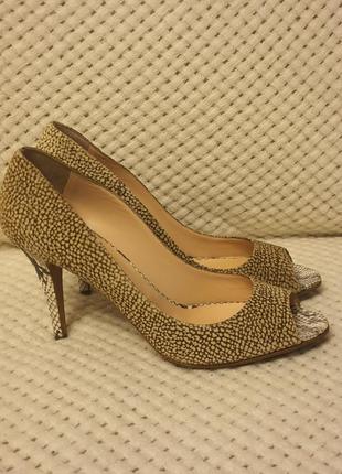 Verocioio, туфли, кожа, размер 41, текстура / принт под змеиную кожу.
