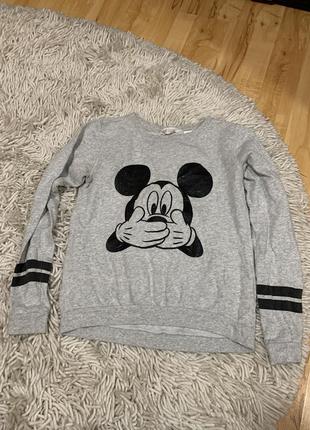 Кофта світшот h&m disney класна модна з міккі стильнаястильна