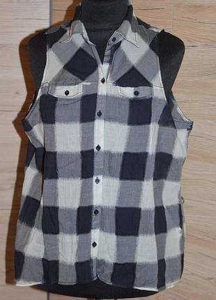 Aeropostale usa! тренд сезону, сорочка-блуза в чорно-білу клітинку!!!