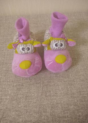 Тапочки для девочки. теплые тапочки для девочки, тапки для девочки, тапочки-животные для девочки. комнатные тапочки для девочки стелька 17 см.1 фото