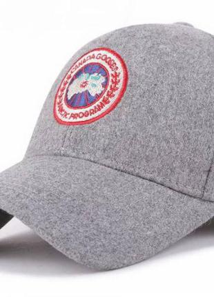 Зимова кепка бейсболка canada goose шерсть вовна оригінал