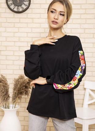 Свитшот женский цвет черный размеры s-m fg_04031_03