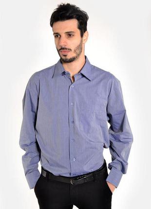 Рубашка мужская светлый джинс для офиса размеры 39 fg_00110