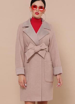 Пальто демісезонне жіноче колір пісочний розміри 42,50,52,54 fgg_50497