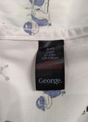Хлопковая рубашка george, размер 3xl5 фото