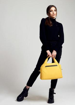 Жовта топ сумка ! мега крута! купуй і насолоджуйся стильним аксесуаром!4 фото