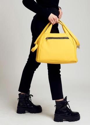 Жовта топ сумка ! мега крута! купуй і насолоджуйся стильним аксесуаром!5 фото