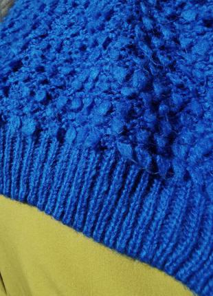 Джемпер в пупырышки оверсайз primark с объёмным рукавом свитер укороченный короткий букле вязаный5 фото