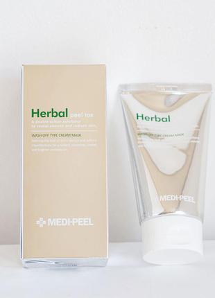 Маска з ефектом детокс medi-peel herbal peel tox wash off type cream mask