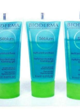 Bioderma sebium gel биолерма гель для очищення жирної, комбі,комбінованої, проблемної шкіри1 фото