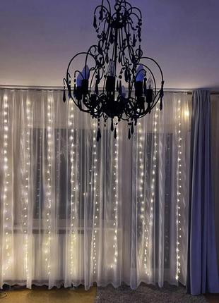 Світлодіодна гірлянда на вікно 3*3 m