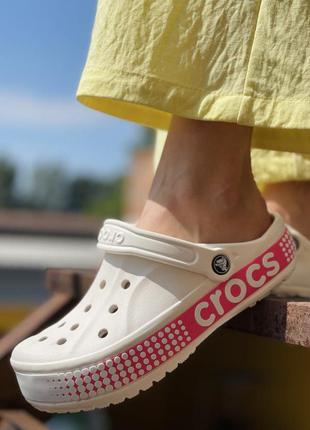 Кроксы, crocs bayaband logo motion white оригинал1 фото