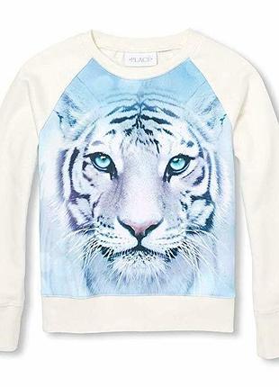 Актуальный теплый на флисе новогодний свитшот, кофта, свитер, реглан на девочку 3-4 года