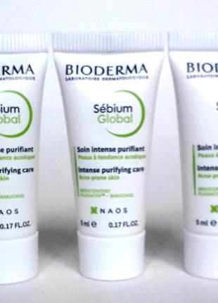 Bioderma sebium global биодерма крем інтенсивний оздоровлюючий засіб для жирної, комбінованої, проблемної шкіри.1 фото