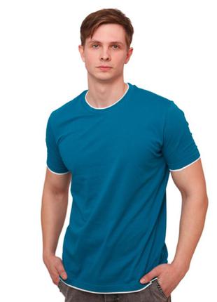 Футболка мужская хлопок турция однотонная без принта ls1081в