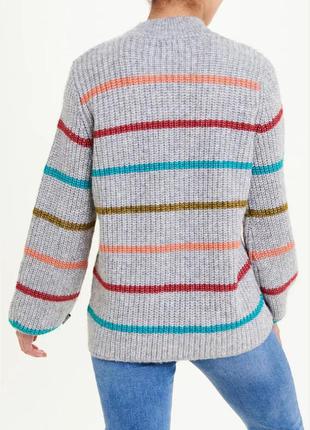 Очень красивый и стильный брендовый вязаный свитерок в полоску 20.1 фото