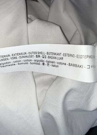 Zara стильная белая  рубашка оверсайз с вставками из шитья7 фото