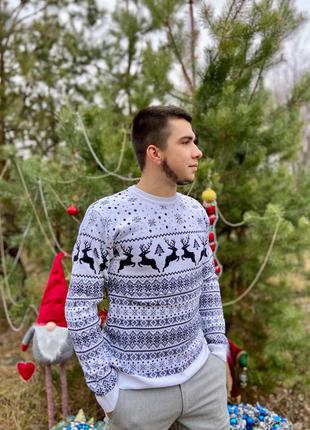 Новогодний мужской свитер4 фото
