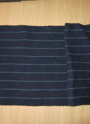 100% шерстяной двусторонний темно-темно-синий шарф2 фото