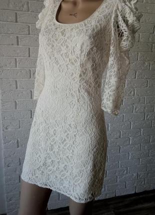 Невероятное , нежное и милое  платье цвета айвори, рукава фонарики next3 фото