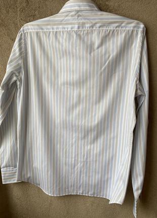 Рубашка paoloni белая в полоску4 фото
