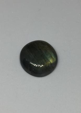 Лабрадор кабошон камень круг без оправы 22 мм. натуральный лабрадор индия4 фото