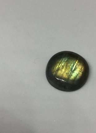 Лабрадор кабошон камень круг без оправы 22 мм. натуральный лабрадор индия