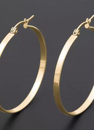 📢акция 📢сережки серьги кольца колечки 2 см под золото