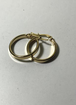 📢акция 📢сережки серьги кольца колечки 2 см под золото2 фото