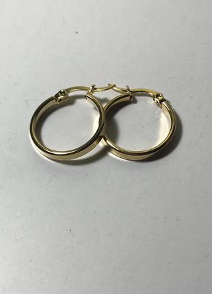📢акция 📢сережки серьги кольца колечки 2 см под золото3 фото