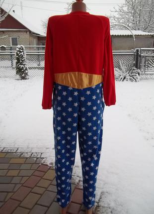 ( 13 - 14 лет ) george детская пижама флисовый кигуруми ( чудо женщина )7 фото