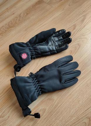 Спортивні рукавички перчатки snowlife жіночі шкіряні рукавиці wind stopper рукавиці