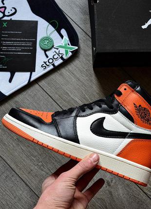 Nike air jordan 1 retro orange - black кросівки!!!1 фото